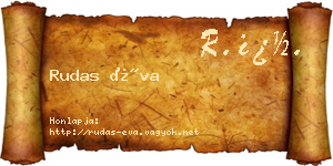 Rudas Éva névjegykártya