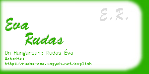 eva rudas business card